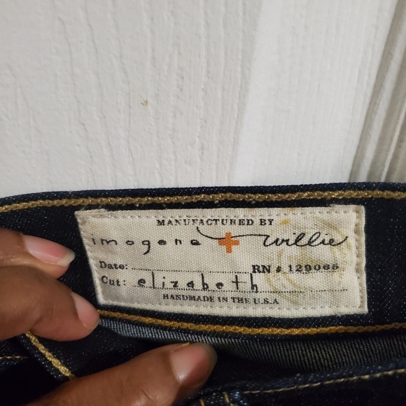 Imogene & Willie Women Elizabeth High Rise Skinny Jeans Dark Blue Wash Size 27R - Picture 6 of 6